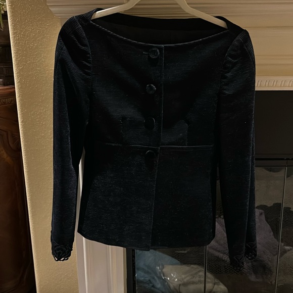 Emporio Armani black blazer. Boat neck button down. - Picture 1 of 4